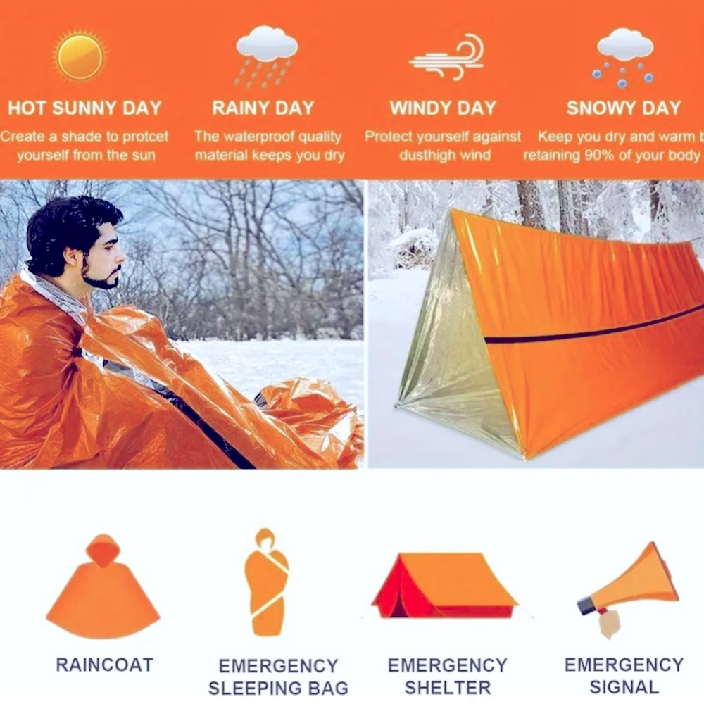 Orange Emergency Survival Shelter NIP